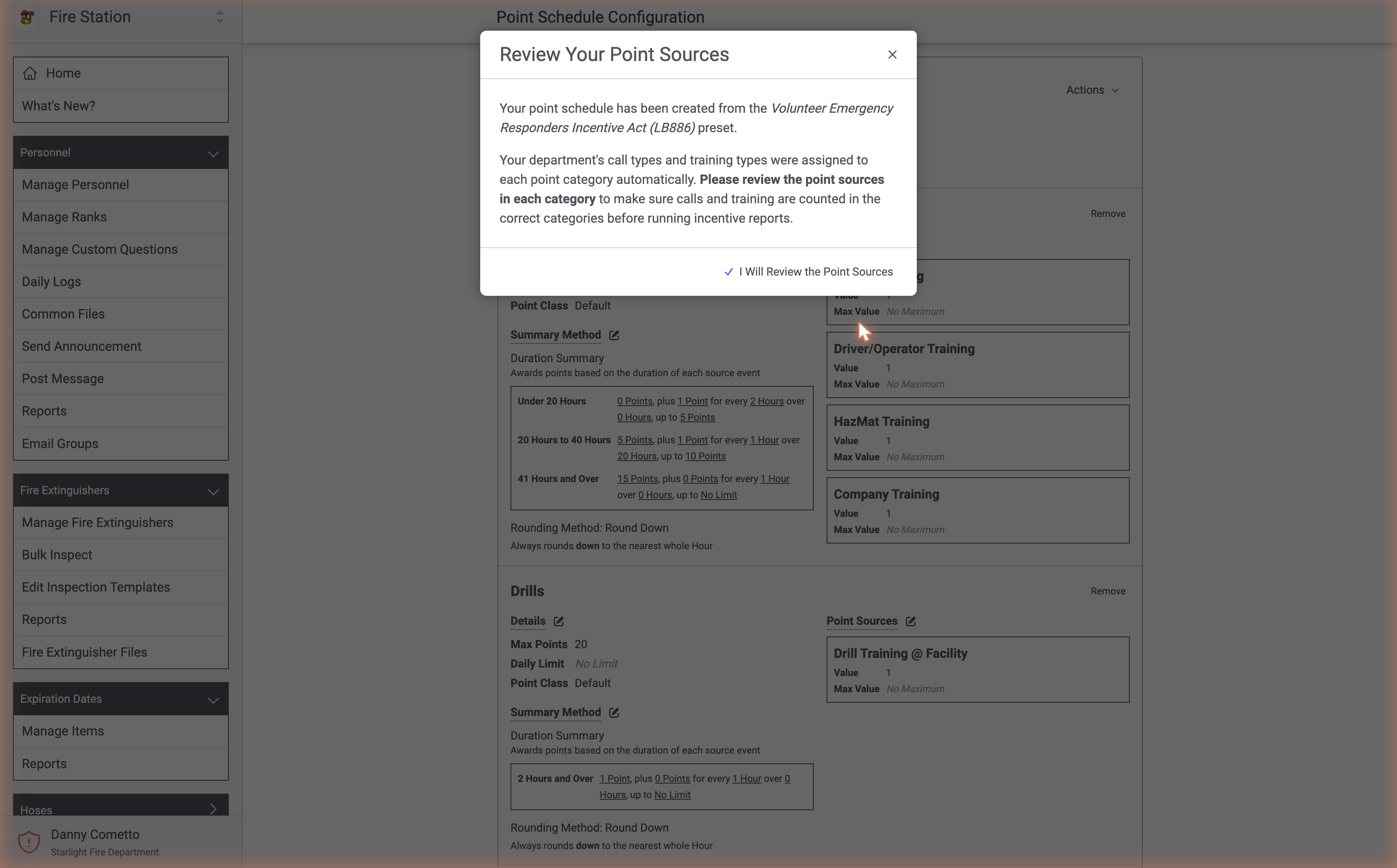 Member record connecting participation across Fire Station Software